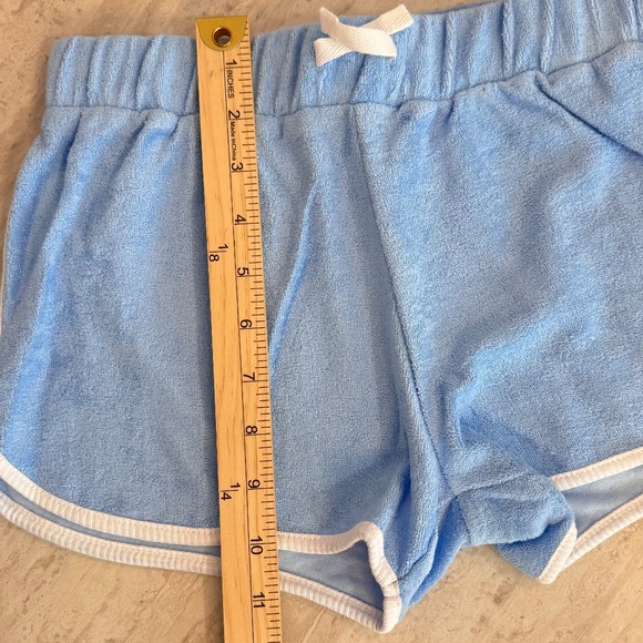 Shade Critters Terry Cloth Shorts Blue White‎ Trim Girls XL (14) New - Picture 6 of 9